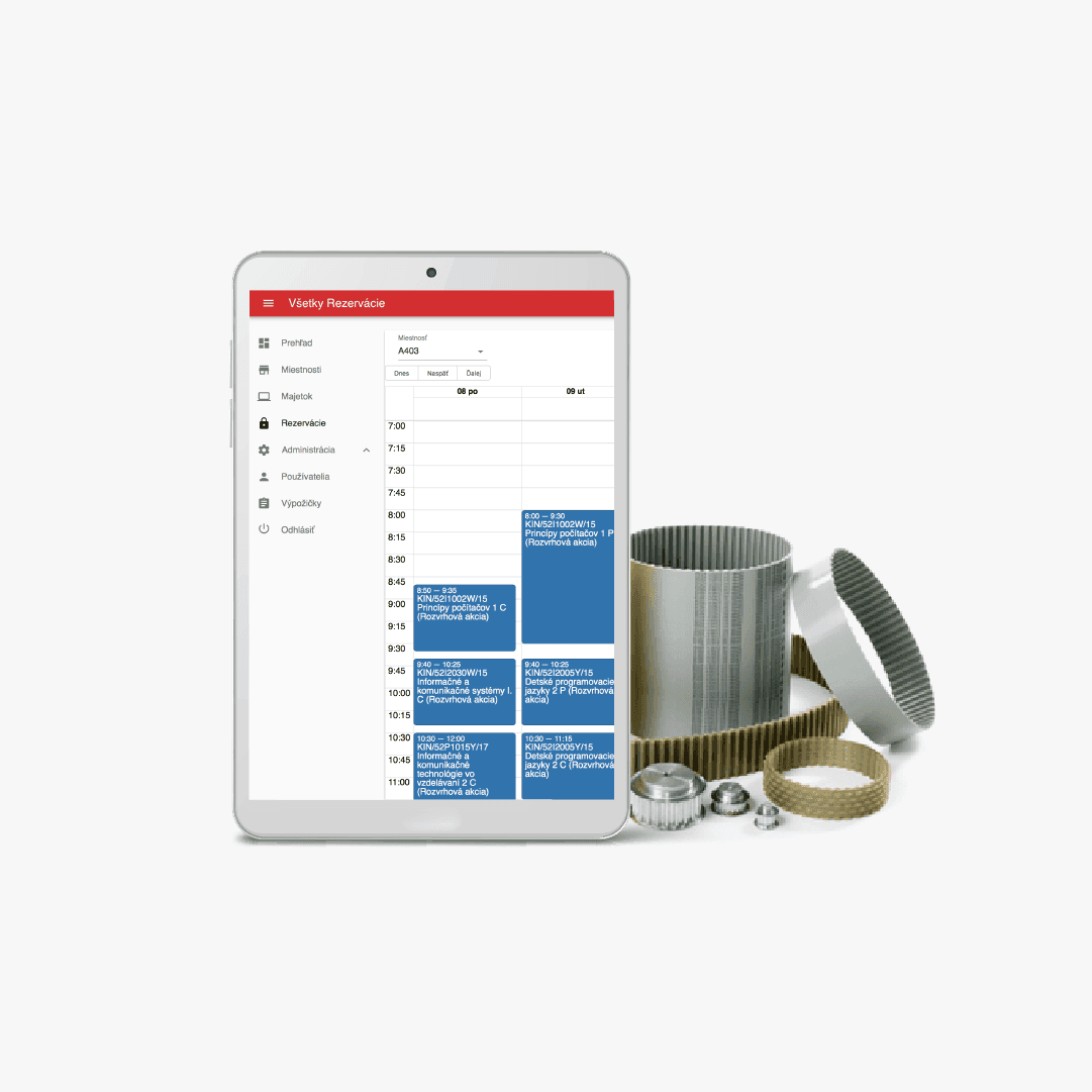 Megabelt ERP on a tablet