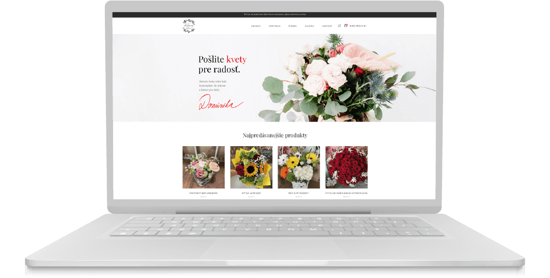 Website on desktop