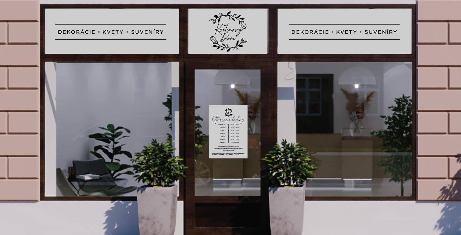 Storefront of the flower shop